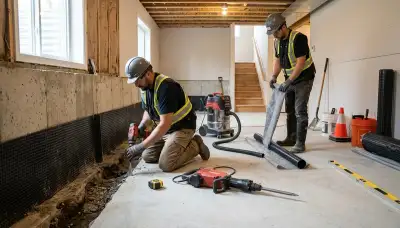 Basement waterproofing service protecting a Clarksville, TN home from water damage
