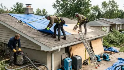 Storm damage restoration services for homes in Clarksville, TN
